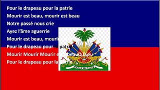 POUR LE DRAPEAU POUR LA PATRIE music et parole 5eme couplet de la Dessalinienne [upl. by Ained]