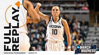 UConn vs Indiana 2022 NCAA womens Sweet 16  FULL REPLAY [upl. by Eerak]