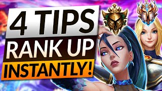 4 BEST TIPS to RANK UP END OF SEASON 13  Champion Tricks for ALL ROLES  LoL Guide [upl. by Goldin706]