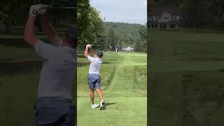 brysondechambeau flushing one off the tee 🔥 livgolf shorts [upl. by Ilwain]