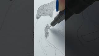 Stippling art stippling drawing treedrawing inkart inkpen [upl. by Nosiddam]