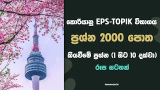 Korean EPSTOPIK Question 2000 Q 110 Reading  Sinhala [upl. by Clem]