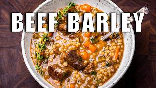 Beef Barley Soup The Best Comfort Food Youll Ever Taste [upl. by Yajnas21]