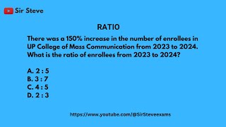 Ratio There was a 150 increase in the number of enrollees in UP College of Mass Communication from [upl. by Rese]