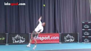 Tennis Serve Topspin Serve Technique [upl. by Nwahsirhc]