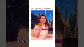 Anne Hathaways humor is unmatched shorts celebrity funny memes fyp viral [upl. by Leisha]