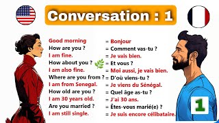 Conversation anglaisfrançais  Anglais facile  partie 1  ✪✪easy sentences to learn french 🌿 [upl. by Arateehc87]