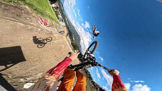 GoPro Slopestyle Course Fun with Tom Isted and Emil Johansson  Crankworx Innsbruck 2024 [upl. by Notnil]