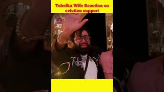 Tehelka bhai Wife reaction on eviction 😱  Tehelka prank bigg boss shorts [upl. by Eggleston]