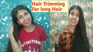 Hair Trimming for longer hair without reducing lengthIncrease Hair length in a month [upl. by Annissa]