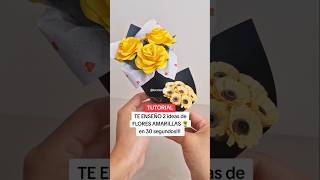 🎁 TUTORIAL paso a paso de flores amarillas de papel floresamarillas floresdepapel diy flowers [upl. by Nikolas]