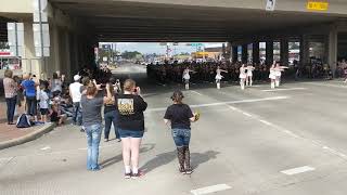 Vidor High School Mighty Pirate Marching Band Homecoming Parade 2017 [upl. by Kere]