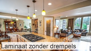 Laminaatvloeren en laminaatvloeren zonder drempel tussen kamers [upl. by Nordin]