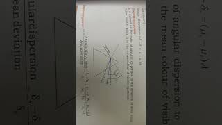 Dispersive Power  Optics  Geometrical Optics optics class physics geometricaloptics study [upl. by Amsirac]