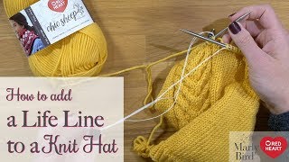 How to add a Life Line to a Knit Hat [upl. by Raddie]