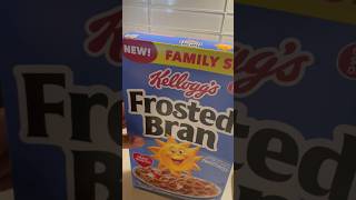 Trying the NEW Kellogg’s Frosted Bran Cereal breakfast cereal [upl. by Reggie]