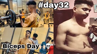 Biceps Day Gym Vlog 💪🏻  Krsna Vlog’s  dailyvlog gymvlog day32 [upl. by Dnaloy]