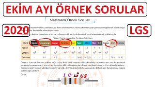 Ekim Ayı Örnek Sorular Matematik [upl. by Htnicayh451]