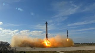 Falcon Heavy first landing [upl. by Hughes]