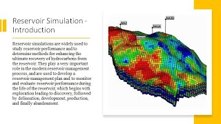 Reservoir Simulation  Introduction [upl. by Rebeca]