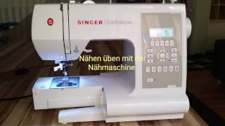 Nähen üben mit der Nähmaschine ANFÄNGERNähtutorial [upl. by Ycnan]