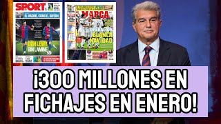 LAPORTA SE GASTARÁ 300 MILLONES EN EL MERCADO DE INVIERNO  RODRI SE DEJA QUERER POR EL REAL MADRID [upl. by Rimahs959]