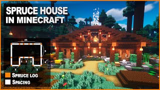 Minecraft How to build a Spruce House  Easy Tutorial [upl. by Viveca991]