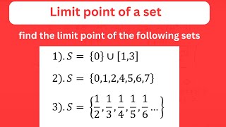 Limit point of a set with solved problems [upl. by Almallah]