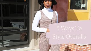 5 Ways To Style Overalls  shorts [upl. by Leorsiy]