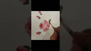 Dipingere Rose a Tempera tutorial facile e veloce [upl. by Naes]