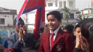 Pritam Archarya Singing songs in his school  Vishwa Adarsha  Itahari [upl. by Russom]