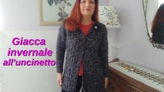 GIACCA UNCINETTO quotFUMO DI LONDRAquot facile per principianti ALEX CROCHET JACKET VERY EASY [upl. by Ezekiel]