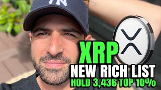 XRP RIPPLE NEW RICH LIST HOLD 3436 YOU ARE IN TOP 10 LFG [upl. by Darej]