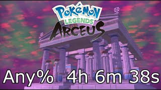 Pokémon Legends Arceus Any Speedrun in 4h 6m 38s [upl. by Elboa]