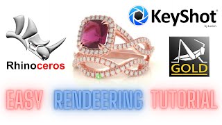 EAS KEYSHOT JEWELRY RENDERING TUTORIAL [upl. by Xylon227]