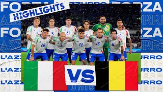 Highlights ItaliaBelgio 22  Nations League 202425 [upl. by Lehctim]