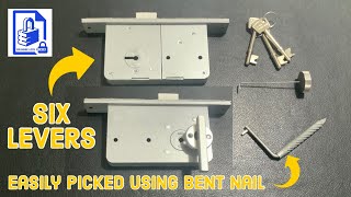 252 Wellington Fort 6 Lever Deadlock Picked  The easiest 6 Lever Mortice Deadlock to pick open [upl. by Nioe]