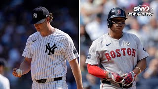 Breaking down Gerrit Coles controversial intentional walk to Rafael Devers [upl. by Reffinej]