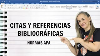 CITAS Y REFERENCIAS BIBLIOGRÁFICAS NORMAS APA ✅ [upl. by Eissim]