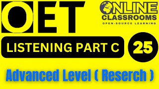 oet listening sample  part C  OET 20 Online Classroom [upl. by Isiad]