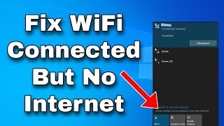 How To Fix WiFi Connected But No Internet Access On Windows 10 [upl. by Niarda]