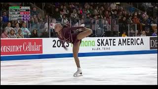 Niina PETROKINA won 3rd place for Estonia Women Free Skating Skate America 2023 [upl. by Venetis]