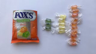 Lots of Candy  All new Foxs Crystal Clear Fruits Candy  Yummy Review amp Unboxing [upl. by Esoj]