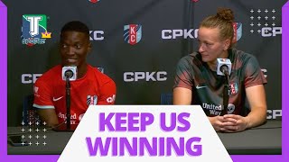 Temwa Chawinga amp Almuth Schult HAPPINESS as KC Current DEFEATS Utah Royals [upl. by Adiesirb]