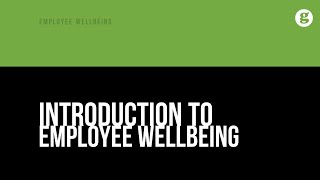 Introduction to Employee Wellbeing [upl. by Platon289]