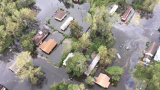 Aerial footage of flooding damage in NC [upl. by Flossie218]