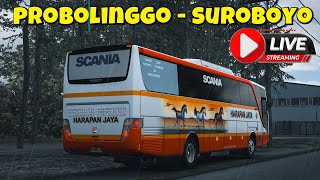 🔴LIVE BUS HARAPAN JAYA PROBOLINGGO  SUROBOYO eurotrucksimulator2 bussilmulator bussid [upl. by Adnovad]