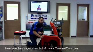 Snowblower Auger Shear Bolts Yarmand Tech Video Blog [upl. by Adnim]