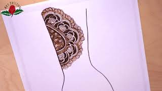 Kashees style inspired beautiful Pakistani mehendi design for palm [upl. by Elva]