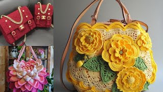 TOP 50 NEWEST VERSION OF MOST LIKELY EASY TRENDY CROCHET HANDBAGS FREE PATTERN DIY PROJECTS TOP IDEA [upl. by Nnav]